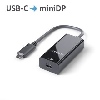 Premium Active 4K USB-C / mini DisplayPort Portsaver Adapter, schwarz