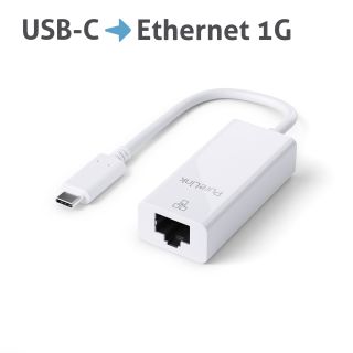 Premium Active 1G USB-C / Ethernet Portsaver Adapter, weiß