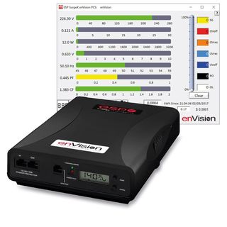 SurgeX "enVision" Netzdiagnosegerät, 10A / 240V, 2x IEC C14