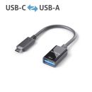 Premium USB v3.2 USB-C / USB-A Portsaver Adapter, schwarz