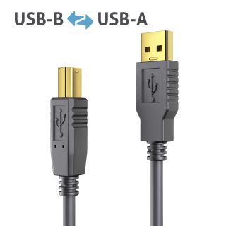 Premium Aktiv USB v2.0 USB-A / USB-B Kabel - 20.0m