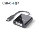 Premium Active 2K USB-C / DVI Portsaver Adapter, schwarz