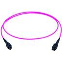 MPO black female patch cord 1m type A, round cable violet...