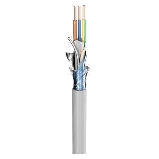 Lastleitung (N)YM-(ST)-J; 3 x 2,50 mm²; PVC, flammwidrig, Ø 10,90 mm; grau