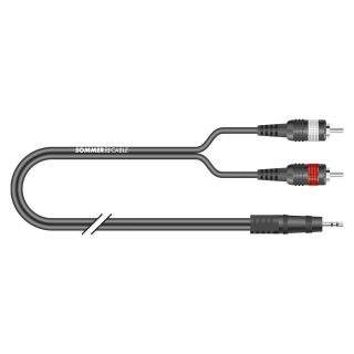 RCA-Cinchkabel RCA / MiniJack, 2  x  | RCA-Cinch / Miniklinke | 0,75 m