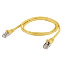 Cat.5e LAN, 8  x  0,14 mm² | RJ45 / RJ45 | 0,50m | gelb