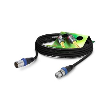 Mikrofonkabel SC-Carbokab 225, 2 x 0.25 mm² | XLR / XLR, NEUTRIK® | 1,00m | schwarz | blau