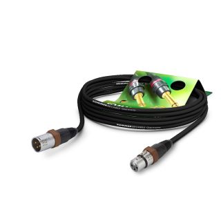 Mikrofonkabel SC-Carbokab 225, 2 x 0.25 mm² | XLR / XLR, NEUTRIK® | 1,00m | schwarz | braun