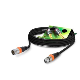 Mikrofonkabel SC-Carbokab 225, 2 x 0.25 mm² | XLR / XLR, NEUTRIK® | 1,00m | schwarz | orange