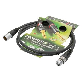 Mikrofonkabel SC-Carbokab 225, 2 x 0.25 mm² | XLR / XLR, NEUTRIK® | 1,00m | schwarz | schwarz