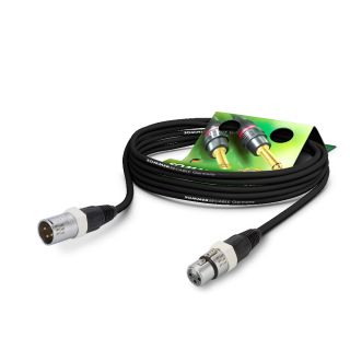 Mikrofonkabel SC-Carbokab 225, 2 x 0.25 mm² | XLR / XLR, NEUTRIK® | 1,00m | schwarz | weiß