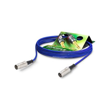 MIDI-Kabel SC-Goblin, 2  x  0,14 mm | DIN5 / DIN5, REAN | 0,30m | blau