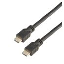 Multimediakabel HDMI® HighSpeed-Cable with Ethernet & ARC, 4K, Überzug aus semitransparenten Nylongewebe | HDMI® / HDMI® | 15,00m | schwarz