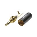 HICON Mini-Klinke (2,5mm)  3-pol Metall-Stecker, gerade