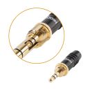 HICON  Adapter | Klinke male 6,3 mm stereo/Miniklinke male 3,5 mm stereo gerade, schwarz