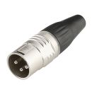 HICON XLR, 3-pol , Metall-, Löttechnik-Kabelstecker,...