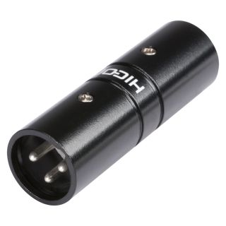 HICON  Adapter | XLR 3-pol male gerade, schwarz