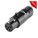 HICON Mini-XLR, 5-pol , Metall-, Löttechnik-Kabelbuchse, gerade