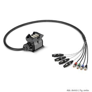 Sommer cable MADI Anschluss-System , Multipin female (HAN-ECO, Aufbaugehäuse mit Bügeln)/rearTWIST® BNC Stecker/XLR 3-pol female/XLR 3-pol male; HARTING/NEUTRIK® | 00/04 | 1,20m