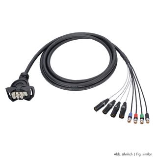 Sommer cable MADI Anschluss-System , rearTWIST® BNC Stecker/Multipin female (HAN-ECO, mit Bügeln)/XLR 3-pol male/XLR 3-pol female; HARTING/NEUTRIK® | 00/04 | 1,20m