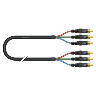 YUV-Kabel Transit Mini Flex, 3  x  0,08 mm² | Cinch / Cinch, HICON | 5,00m