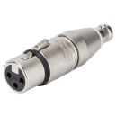 NEUTRIK®  Adapter | BNC female/XLR 3-pol female gerade, nickelfarben