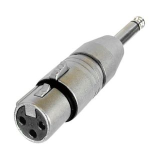 NEUTRIK®  Adapter | Klinke male mono/XLR 3-pol female gerade, silbergrau