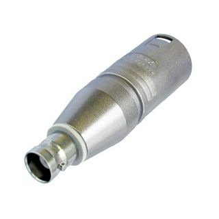 NEUTRIK®  Adapter | XLR male/BNC female gerade, nickelfarben