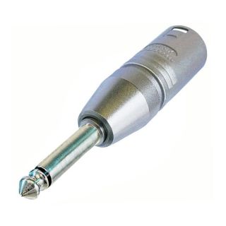 NEUTRIK®  Adapter | Klinke mono/XLR 3-pol male gerade, silbergrau