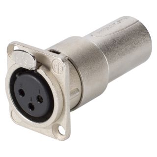 NEUTRIK®  Adapter | XLR 3-pol male/XLR 3-pol female Type D, silbergrau