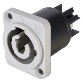 NEUTRIK® powerCON®, 3-pol , Kunststoff-, Stecktechnik-Einbaustecker, versilberte(r) Kontakt(e), Type D, grau