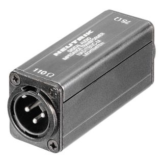 NEUTRIK®  Adapter | XLR male/BNC female gerade, schwarz