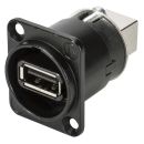 NEUTRIK® USB, 4-pol , Metall-, Patch-Einbaubuchse,...