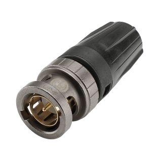 NEUTRIK® BNC, 2-pol , Metall-, Crimp-Kabelstecker, hartvergoldete(r) Kontakt(e), gerade, nickelfarben, für Crimpeinsatz DIE-R-BNCX-PDG