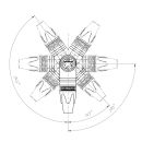 NEUTRIK® XLR, 3-pol , Metall-, Löttechnik-Kabelbuchse, versilberte(r) Kontakt(e), abgewinkelt, schwarz verchromt