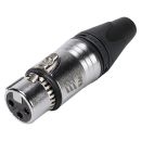 NEUTRIK® XLR, 3-pol , Velvet-Chrom-Gehäuse-,...