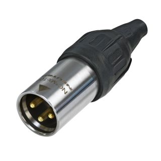 NEUTRIK® XLR, UL50E , 3-pol , Metall-, Löttechnik-Kabelstecker, vergoldete(r) Kontakt(e), gerade, nickelfarben