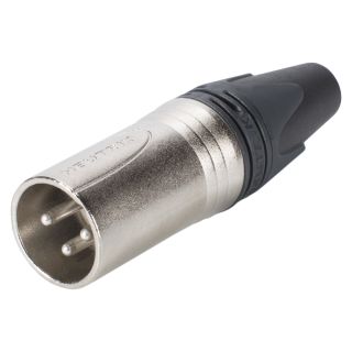 NEUTRIK® XLR, 3-pol , Metall-, Löttechnik-Kabelstecker, versilberte(r) Kontakt(e), gerade, nickelfarben