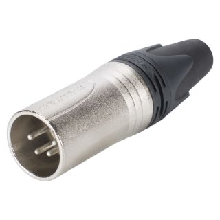 NEUTRIK® XLR, 4-pol , Metall-, Löttechnik-Kabelstecker, versilberte(r) Kontakt(e), gerade, nickelfarben