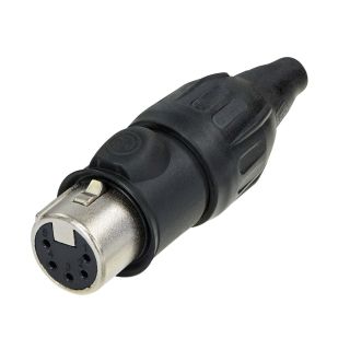 NEUTRIK® XLR, UL50E , 5-pol , Metall-, Löttechnik-Kabelbuchse, vergoldete(r) Kontakt(e), gerade, nickelfarben