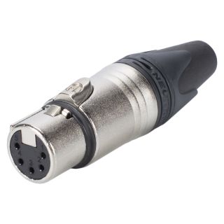 NEUTRIK® XLR, 5-pol , Metall-, Löttechnik-Kabelbuchse, versilberte(r) Kontakt(e), gerade, nickelfarben