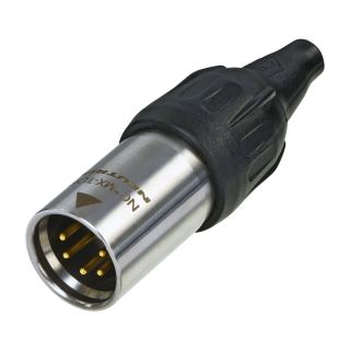 NEUTRIK® XLR, UL50E , 5-pol , Metall-, Löttechnik-Kabelstecker, vergoldete(r) Kontakt(e), gerade, nickelfarben