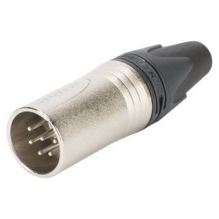 NEUTRIK® XLR, 6-pol , Metall-, Löttechnik-Kabelstecker, versilberte(r) Kontakt(e), gerade, nickelfarben, 25 Stk.