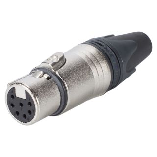 NEUTRIK® XLR, 7-pol , Metall-, Löttechnik-Kabelbuchse, versilberte(r) Kontakt(e), gerade, nickelfarben