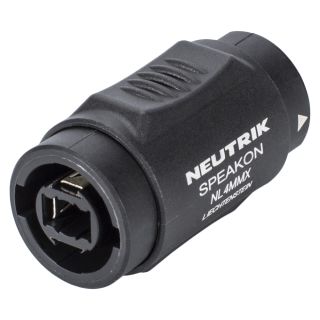 NEUTRIK®  Adapter | speakON® female 4-pol gerade, schwarz