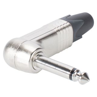 NEUTRIK® Klinke (6,3mm)  2-pol Metall-Löttechnik-Stecker, Pin vernickelt, abgewinkelt, nickelfarben