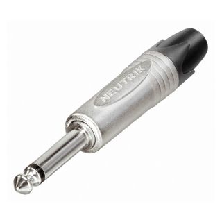 NEUTRIK® Klinke (6,3mm)  2-pol Metall-Löttechnik-Stecker, Pin vernickelt, gerade, nickelfarben