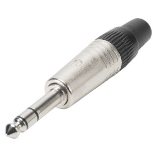 NEUTRIK® Klinke (6,3mm)  3-pol Metall-Löttechnik-Stecker, Pin vernickelt, gerade, nickelfarben