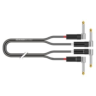 Stereo-Keyboardkabel SC-Onyx, 1  x  0,25 mm² | Klinke 90° / Klinke 90°, HICON | 0,30m | schwarz