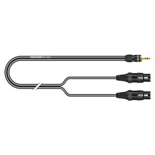 Stereo-Splitkabel SC-Onyx, 1  x  0,25 mm² | XLR / Miniklinke, HICON | 0,25m | schwarz